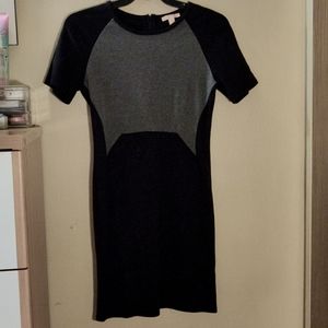 Joe Fresh Black and Gray Short Sleeve Dress